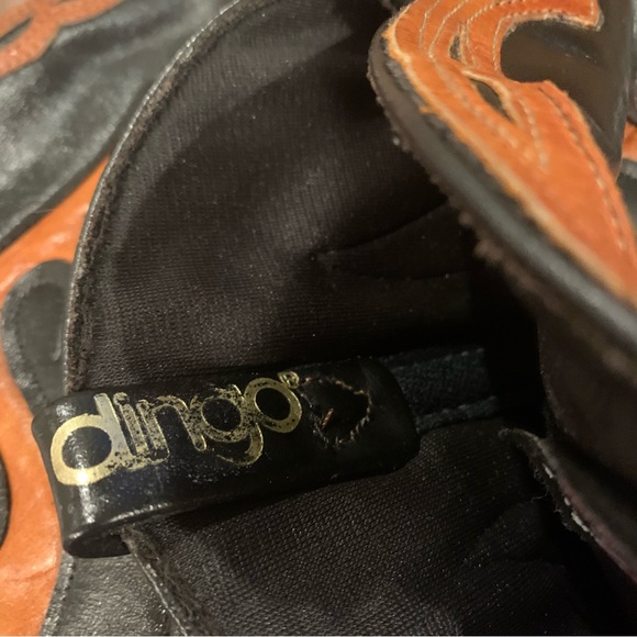 Vintage Dingo Ladies Fire Cowboy Cowgirl Boots 80s 7 USA - Picture 11 of 14